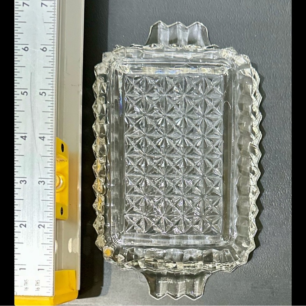 Vintage Glass Rectangular nut or candy Dish